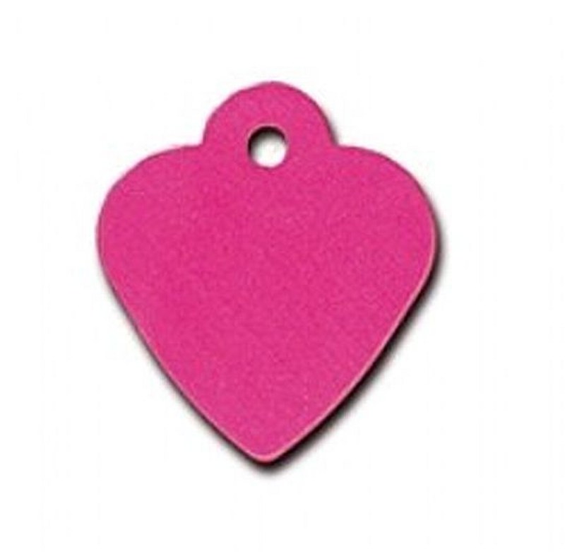 תג שם בצורת לב קטן ורוד Heart small Pink