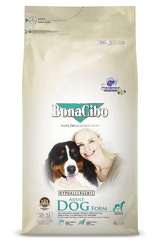 BonaCibo מזון מלא ומאוזן לכלבים- סניור / לייט