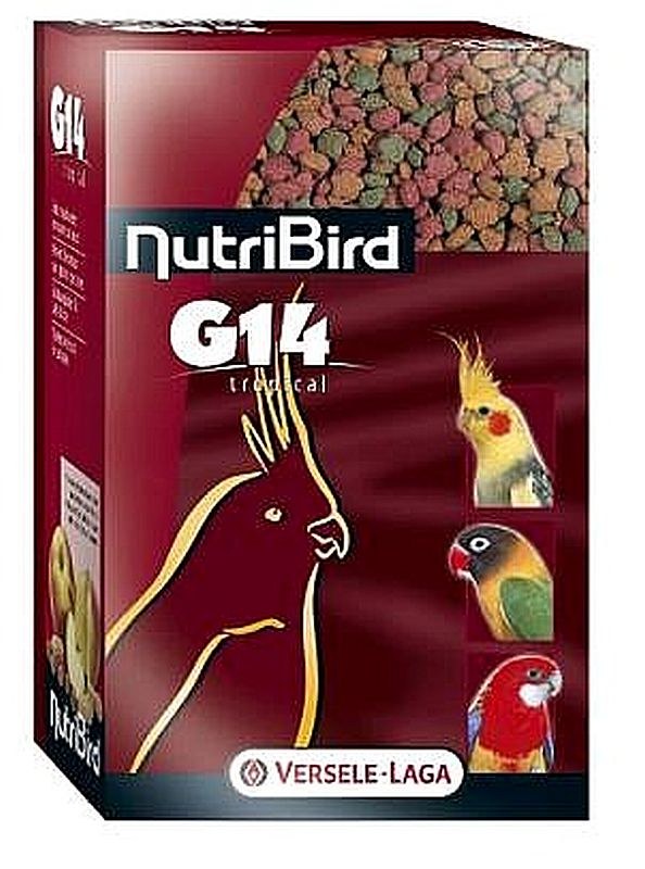 nutriBird-כופתיות G14 לקוקטייל וציפורי אהבה צבעוני