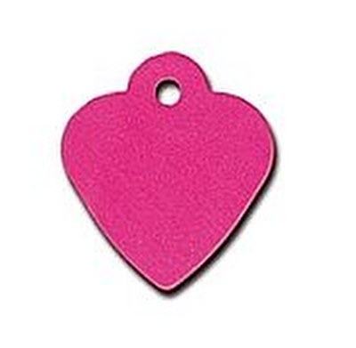 תג שם בצורת לב קטן ורוד Heart small Pink