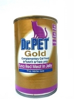 ד''ר פט שימורי מזון חתולים בטעם טונה אדומה בג'לי (סגול) - Dr. PET