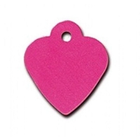 תג שם בצורת לב קטן ורוד Heart small Pink