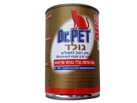 ד''ר פט שימורי מזון חתולים בטעם טונה אדומה בג'לי בציפוי שרימפס (אדום) - Dr. PET