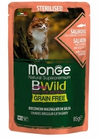 שימורי מזון חתולים מונג' בי ווילד סלמון ושרימפס 85 גרם - monGe