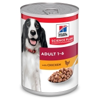 Hill's Science Plan שימורי מזון לכלב בוגר בטעם עוף