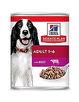 Hill's Science Plan שימורי מזון לכלב בוגר בטעם בקר